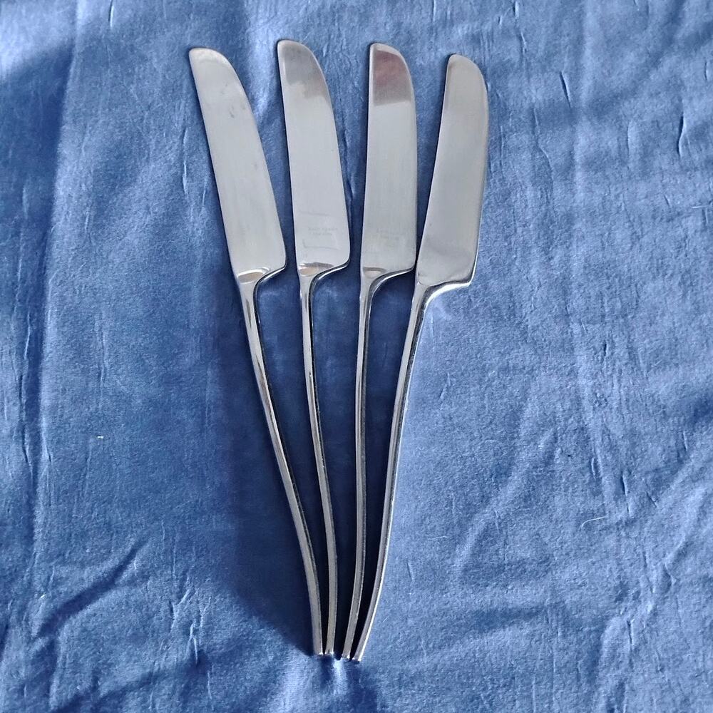 4 Kate Spade Lenox Flatorion Dinner Knives 9 1/4" Stainless Steel Korea